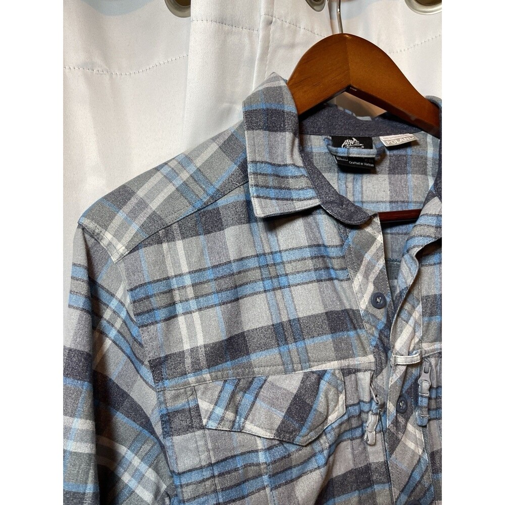 Helikon Tex Flannel Button Up Shirt Mens 2XS Defender MK2 Pilgrim Gray Blue